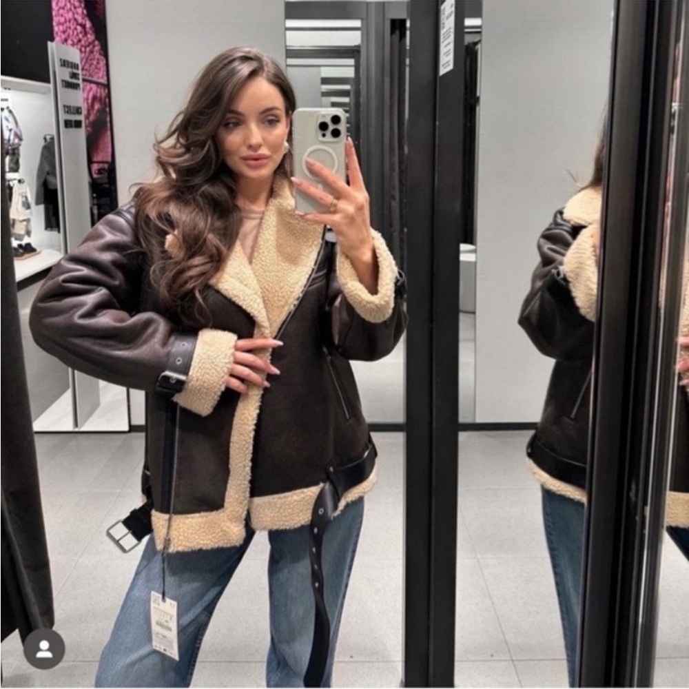 NWT ZARA BROWN DOUBLE FACEDJACKET